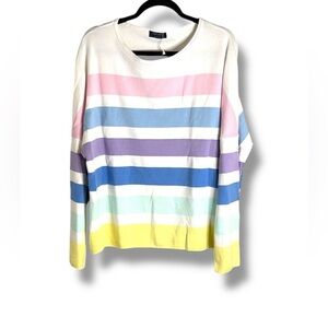 NWT Saint James Kerlouan Pastel Club Long Sleeve Sweater Size 16